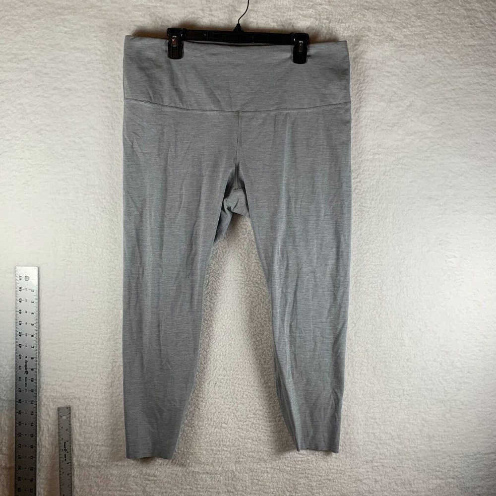Nike Yoga Dri-Fi Luxe 7/8 Infinalon Leggings Women's 2X Gray‎ High-Waisted S7899